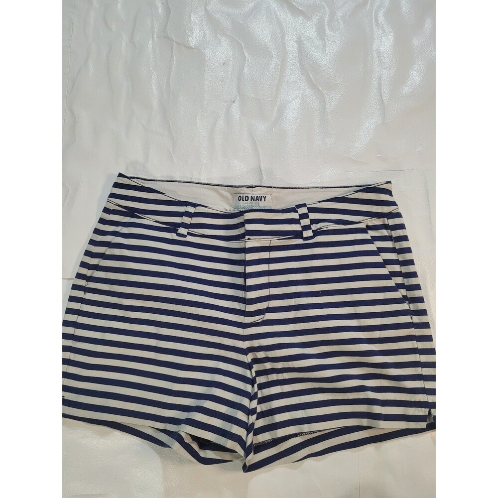 OLD NAVY Blue/White Striped Shorts – Size 4